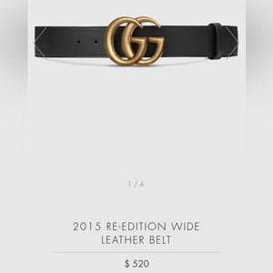 Gucci Belt Size 85 // wide theater belt
